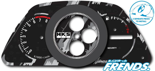 XE10 HKS Mono Oil Splash Livery Gauge Cluster Decal Kit