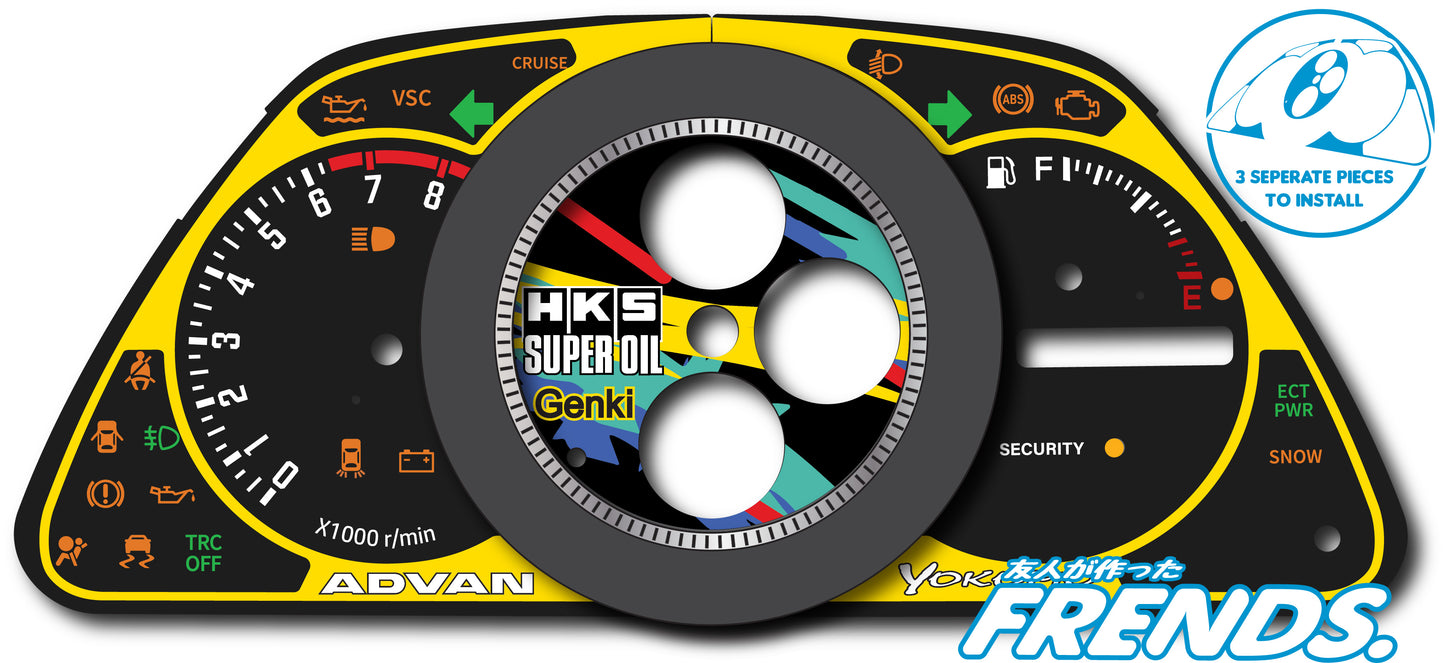 XE10 HKS ALTEZZA I Livery Gauge Cluster Decal Kit