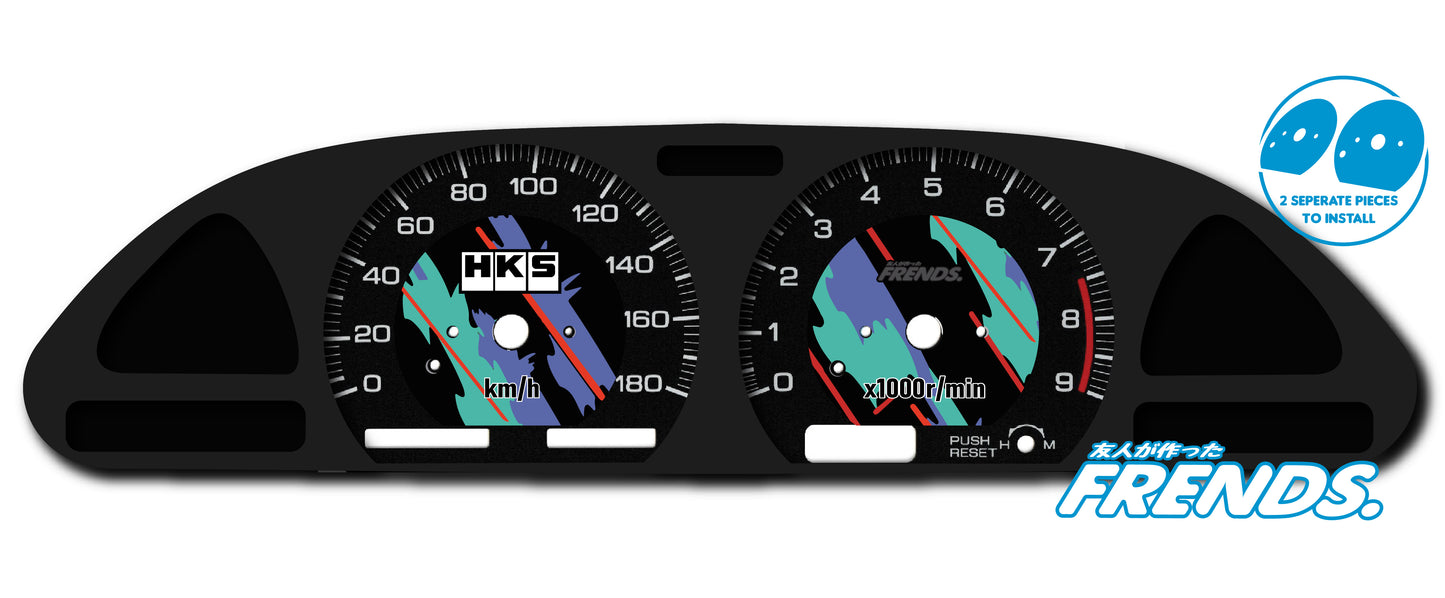 S13 HKS Livery Gauge Cluster Decal Kit