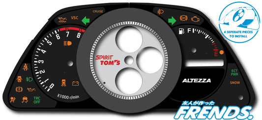 XE10 Replica TOM'S Spirit Gauge Cluster Decal Kit