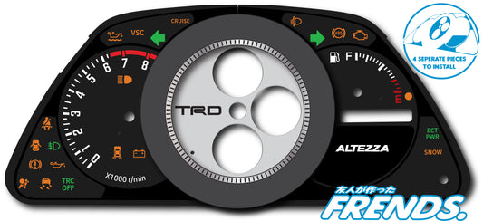 XE10 Replica TRD Gauge Cluster Decal Kit