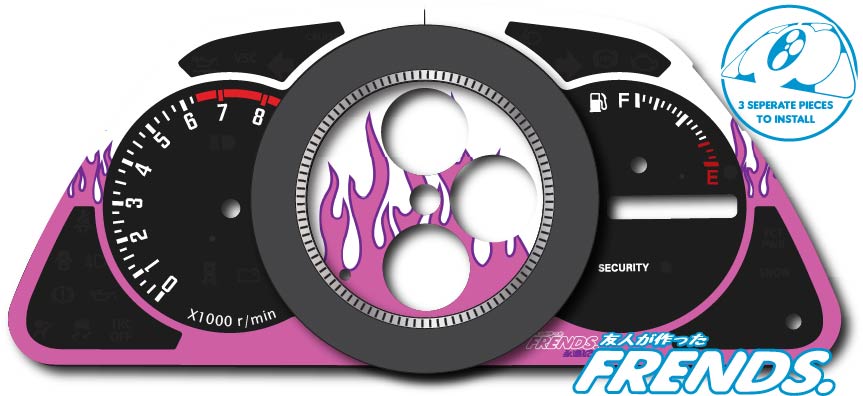 XE10 Flames Livery Gauge Cluster Decal Kit