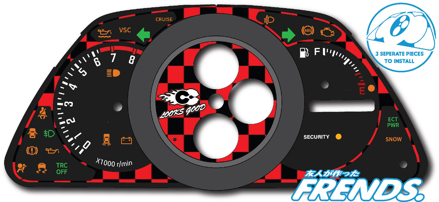 XE10 STREET RACER Gauge Cluster Decal Kit