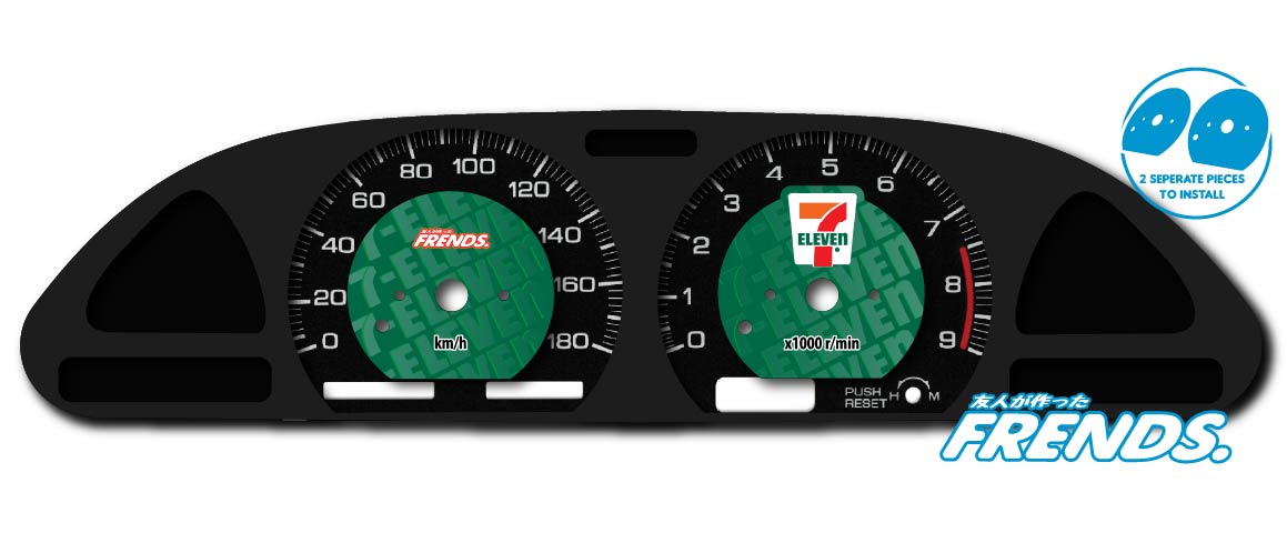 S13 7-Eleven Livery Gauge Cluster Decal Kit