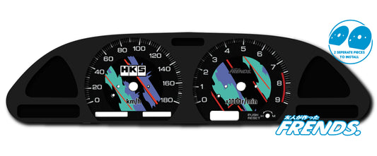 S13 HKS Livery Gauge Cluster Decal Kit