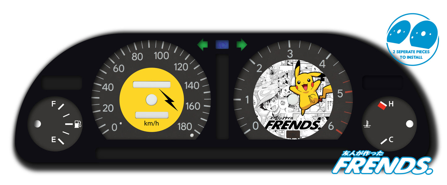 JZX90 Pikachu Gauge Cluster Decal Kit