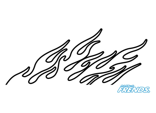 Flame Outline Window Decal