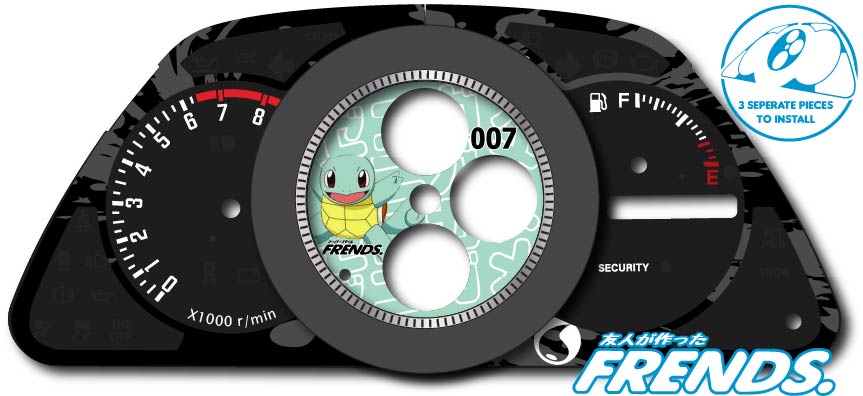 XE10 Squirtle Livery Gauge Cluster Decal Kit